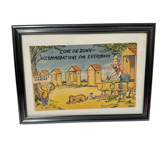 Vintage 1940’s Framed Postcards (4) - Picture 2 of 10